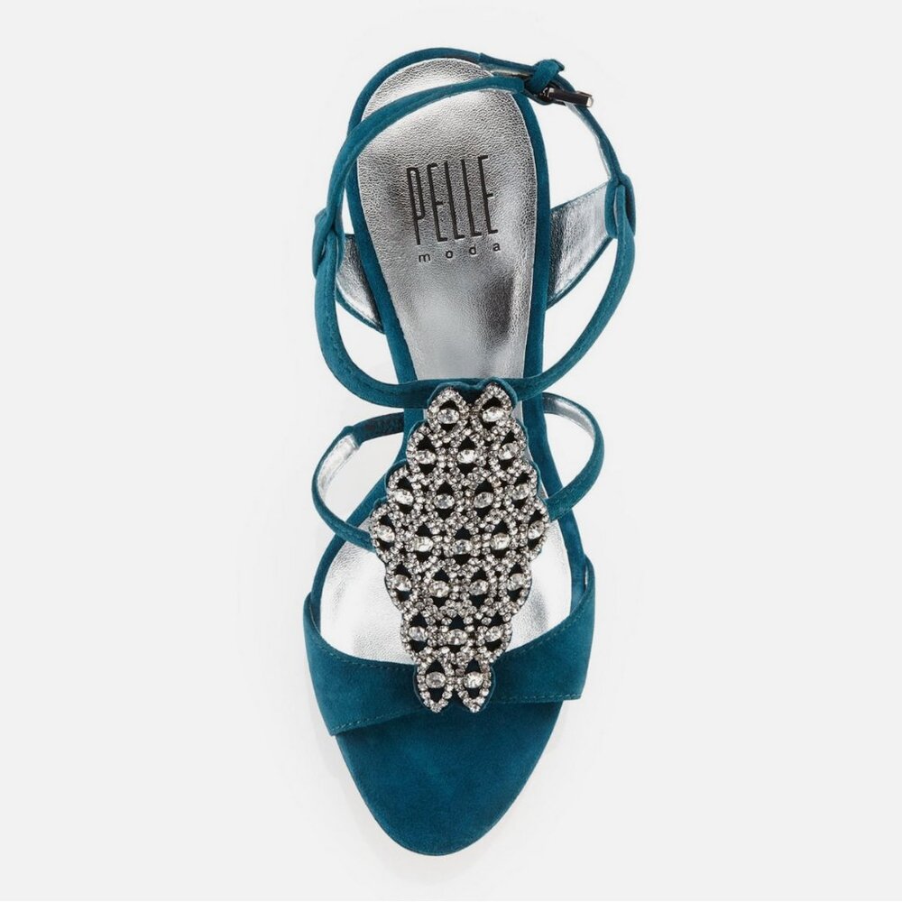 NWOB Pelle Moda Fiby Crystal Embellished Heels - Picture 2 of 9